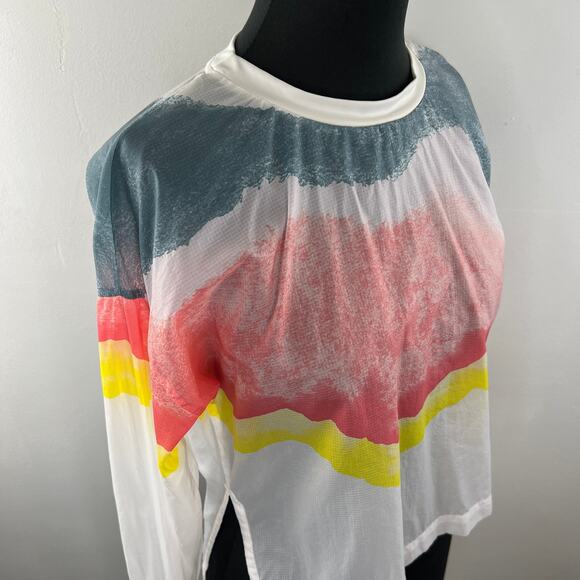 NIKE Repel Crew Long Sleeve Printed Packable Popover Running Jacket Size S - Picture 5 of 9